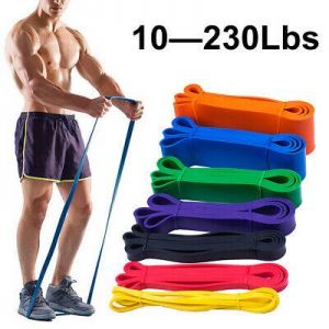 bashastore אביזרי ספורט וכושר Resistance Bands Exercise Sports Loop Fitness Home Gym Workout Yoga Glutes Latex
