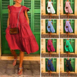 Womens Summer Shirt Dress Oversized Tunic Dress Loose Casual Sundress Maxi Tops